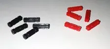 EUC Original Genuine Authentic Five Piece Lego 2L Axles Red or Black