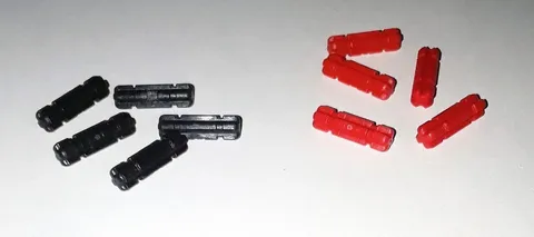 EUC Original Genuine Authentic Five Piece Lego 2L Axles Red or Black