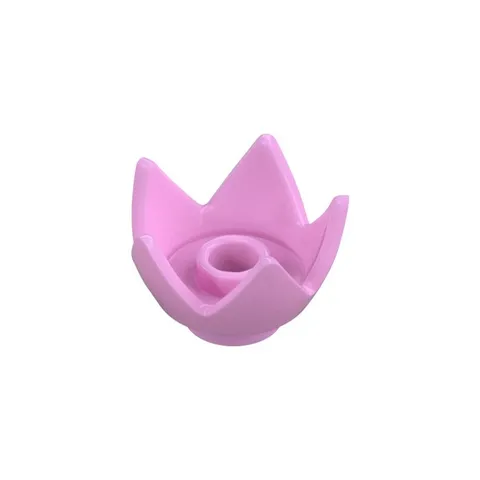 LEGO 18x Bright Pink Minifigure, Headgear Crown Eggshell with 5 Points inv.639