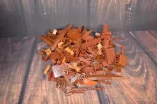 LEGO Bulk Lot Building Bricks Blocks Genuine 9 ounces Brown