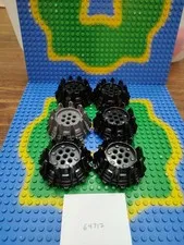 Lego 64712 Wheel Hard Plastic with Small Cleats and Flanges (lot of 6)