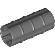 LEGO Part 6538b - Dark Bluish Gray Technic Axle Connector Ridged [with x Hole x