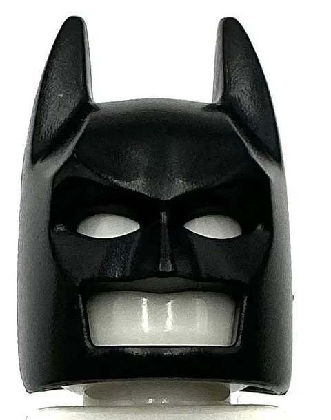 Lego New Black Minifigure Headgear Mask Batman Cowl Angular Ears Part
