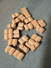 LEGO 30136 Medium Nougat Brick, Modified 1 x 2 with Log Profile 23 Pieces