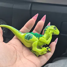 LEGO Velociraptor Dinosaur Minifigure Green Plastic 1-Piece Jurassic Raptor