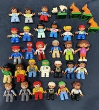 LARGE Lego Duplo Animal & Figure Lot - Spidey Bob the Builder Dora Clown Vintage
