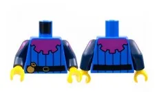 Lego Castle Torso for  Medieval Minifigures - New - Blue & Magenta - 1 Piece