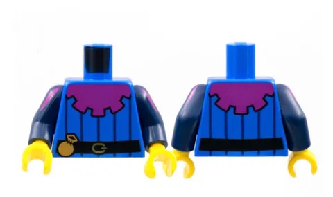 Lego Castle Torso for  Medieval Minifigures - New - Blue & Magenta - 1 Piece