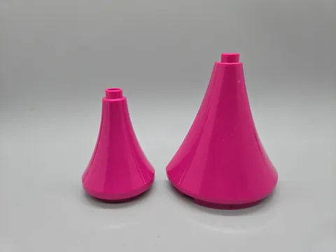 Lego Duplo Pink Purple Tower Roof Spire Tapered Cone Cylinder Castle 2 Pcs