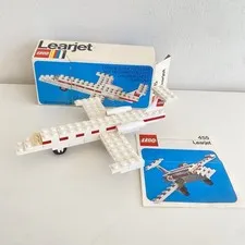 VTG Lego Learjet Plane Set 455 Complete w/ instructions & Original Box 1975
