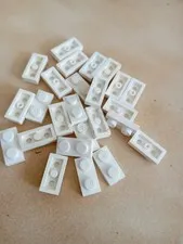 No 111 25x Lego Plate 3023 1x2 White 