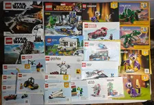 Lego Instruction Books City Creator Star Wars Minecraft Marvel, Lot of 23
