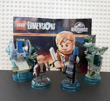 LEGO Dimensions Jurassic World Team Pack 71205 Owen ACU Velociraptor Gyrosphere