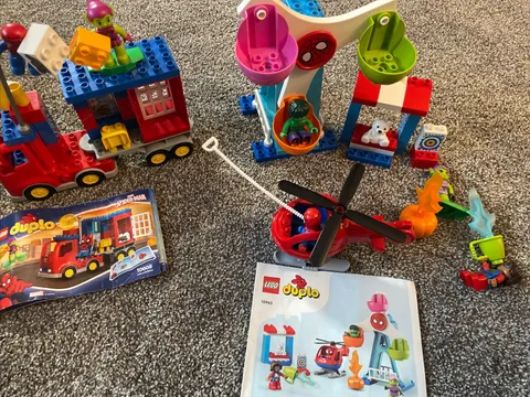 Spider-Man and Friends Funfair Adventure Lego Duplo 10963 And 10608 Complete