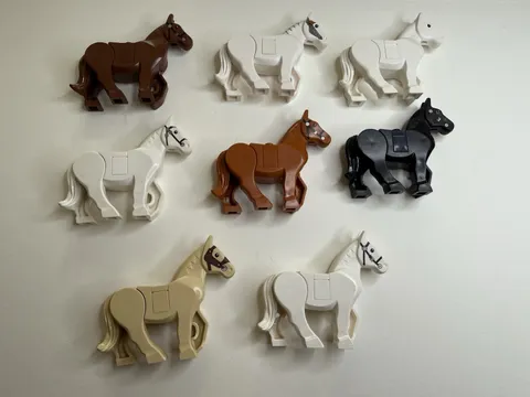 Lego Animal Horses Lot Of 8 ALL UNIQUE 