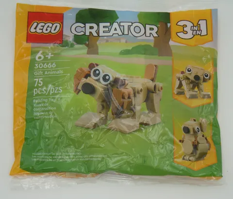 NEW! LEGO CREATOR 3 IN 1 Gift Animals (30666) 75 PCS: Ages 6+