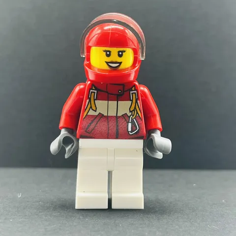 Lego Minifigure Paramedic - Pilot Female, Red Helmet cty0607 City
