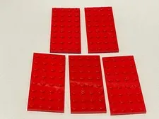 Lego 3035 Red Replacement Add-on Pieces Parts Lot of 5