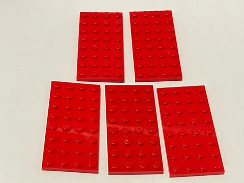 Lego 3035 Red Replacement Add-on Pieces Parts Lot of 5