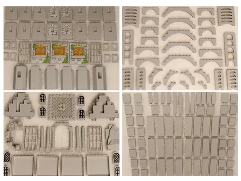 Lego Lot Light Bluish Gray Castle Wall Arch Window Door Column LURP Parts