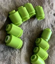 LEGO Replacement 3062 1x1 Bricks. Lime. 10 Total