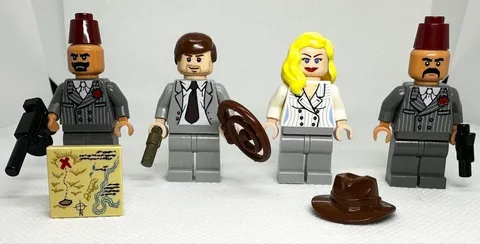 LEGO Minifigure Indiana Jones Elsa Schneider Kazim Lot Set Bulk Sale