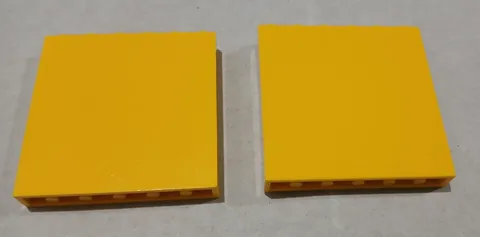 #3828# Genuine Lego 59349 panel 1 X 6 X 5 yellow in excellent condition X 2
