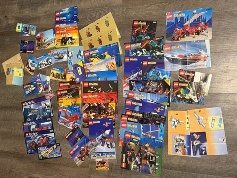 Lego Vintage System Instruction Manuals + Some Technic Lot of 40+
