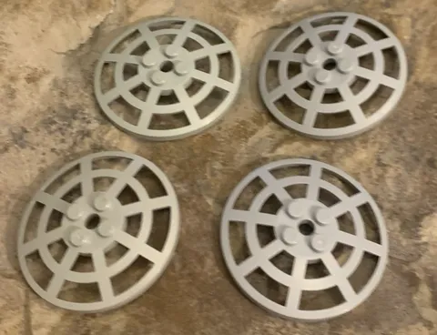 Lego 6x6 Radar Dish Lot. 4285. 4 Total. Light Grey. 