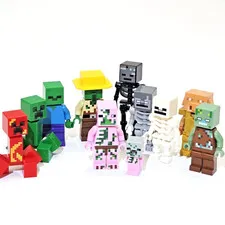 Lego Minecraft Nether Mob Play Pack Bundle 11 Figures Piglin Creeper Zombie