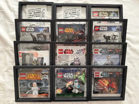 Huge Lot of Sealed Lego Star Wars Polybags (gold Chrome c-3po/ Chrome Vader/etc)