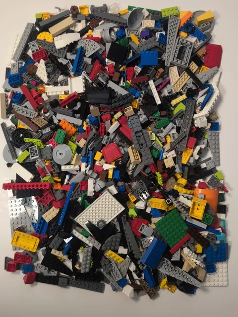 LEGO Bulk Lot 3 LBS Bricks Pieces Washed Sanitized Hand Sorted No Minifigures