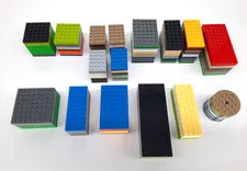 LEGO Baseplate Lot of 161, (2 lbs.), Mixed Sizes & Colors LEGO Plates, (W1-D)