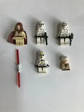 LEGO Star Wars Minifigure Lot 2005 Clones Obi-Wan Jedi 4 MiniFigures No Cracks