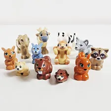 Lego Friends Forest Animal Minifigure Lot of 12 Wolf Cow Beaver Goat Raccoon