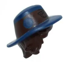 LEGO Minifigure Cowboy Hat Dark Blue Dark Brown Hair Vest Friend Rex CMF 6256431