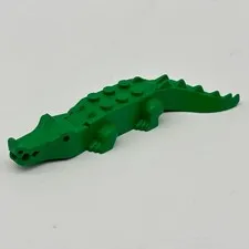 LEGO Vintage Green Alligator Crocodile 6026c01 Figure 8 Teeth Pirates Animal