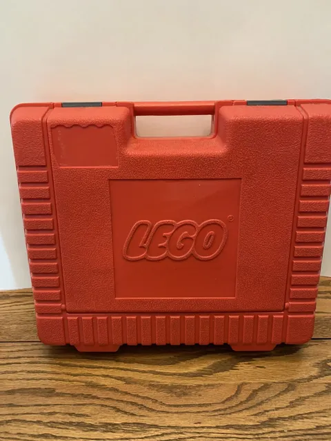 Vintage 1985 Lego Red Plastic Storage Container Travel Carry Case 