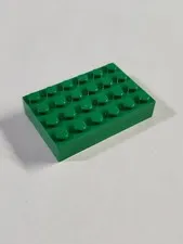 LEGO ● 4x6 Brick ● Green ● Part 2356 or 44042 ● Thick Plate ● QTY 1