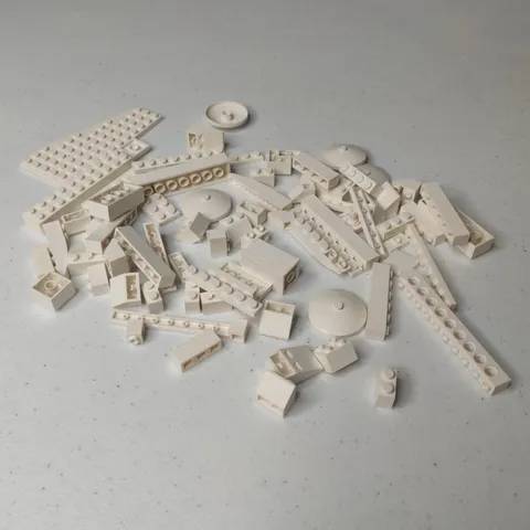LEGO WHITE  LOT  BRICKS BUILDING PIECES BRICK