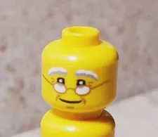 New LEGO Old Man Head Santa Professor Teacher Dad Grandpa Gramps Pappy Papa Paps