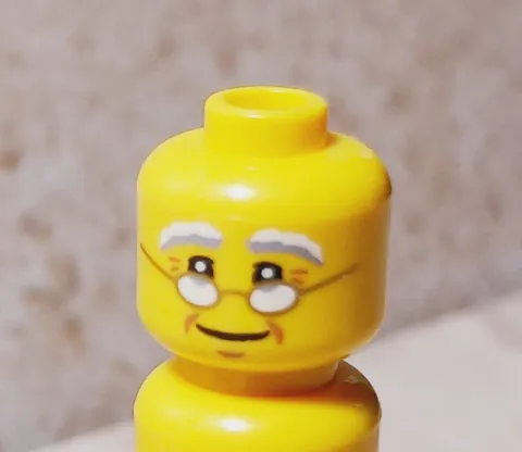 New LEGO Old Man Head Santa Professor Teacher Dad Grandpa Gramps Pappy Papa Paps
