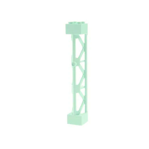 1x LEGO Support 2x2x10 Light Aqua Blue Typ4 Beam 3 Posts 6289761 95347