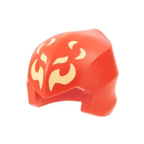 LEGO - Minifig, Ninjago Wrap / Hood with Light Yellow Flames - Red