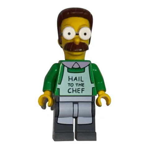 LEGO: The Simpsons Minifigure: Ned Flanders, Simpsons House Set Figure HTF