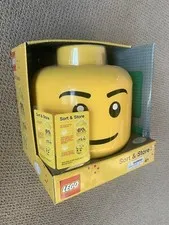 NEW IN BOX LEGO Large Sort & Store Head w/ Bonus Flat Plate RARE RETIRED