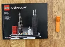 Lego Architecture Chicago 21003 Instruction Manual Only w/ Free Brick Separator