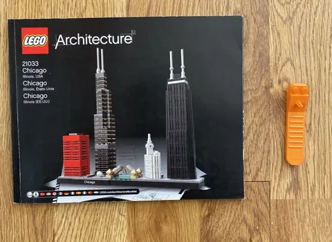 Lego Architecture Chicago 21003 Instruction Manual Only w/ Free Brick Separator
