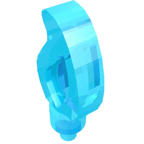 3x LEGO® Part 37775 - Wave Rounded Straight Single with Small Pin End