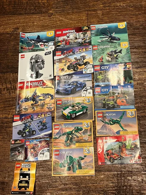 Large LEGO Instruction Manual Lot Star Wars Ninjago City Marvel Creator